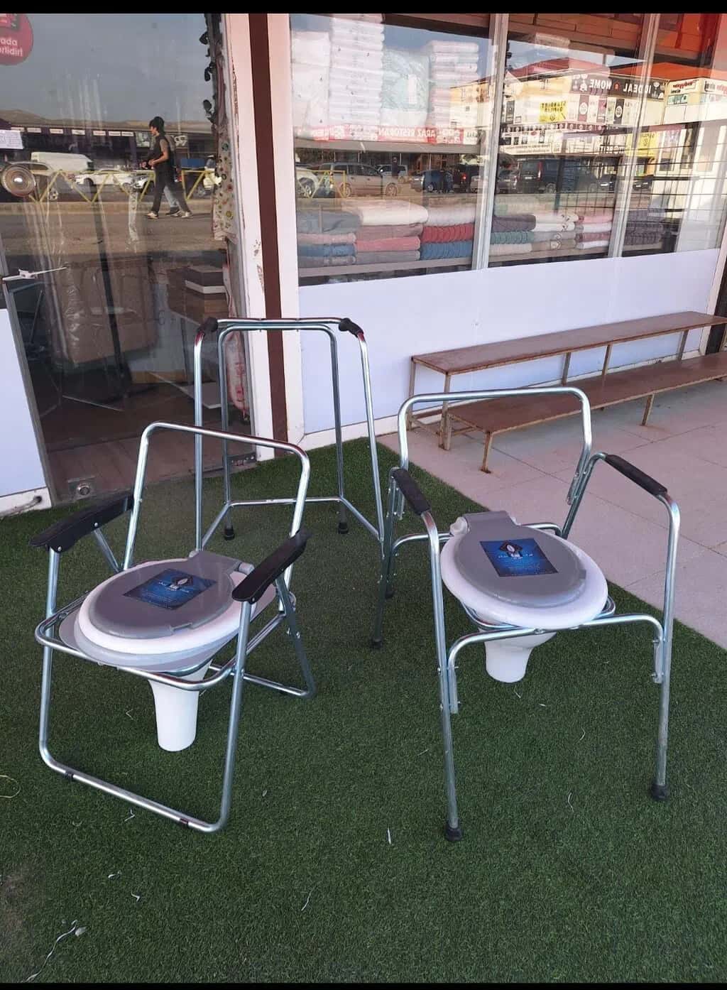Sanitary chair and walker for disabled people - Tenderyard