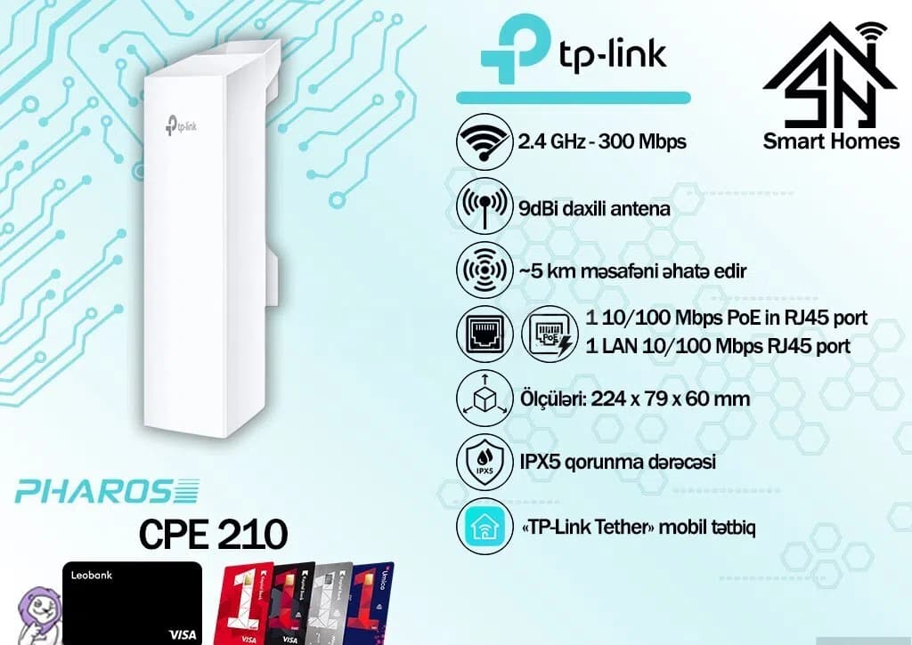 Giriş nöqtəsi TP-Link CPE220 Outdoor Access Point