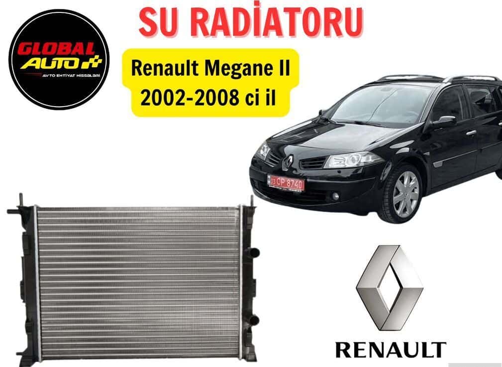 Water radiator for Renault Megane II 2002-2008 - Tenderyard