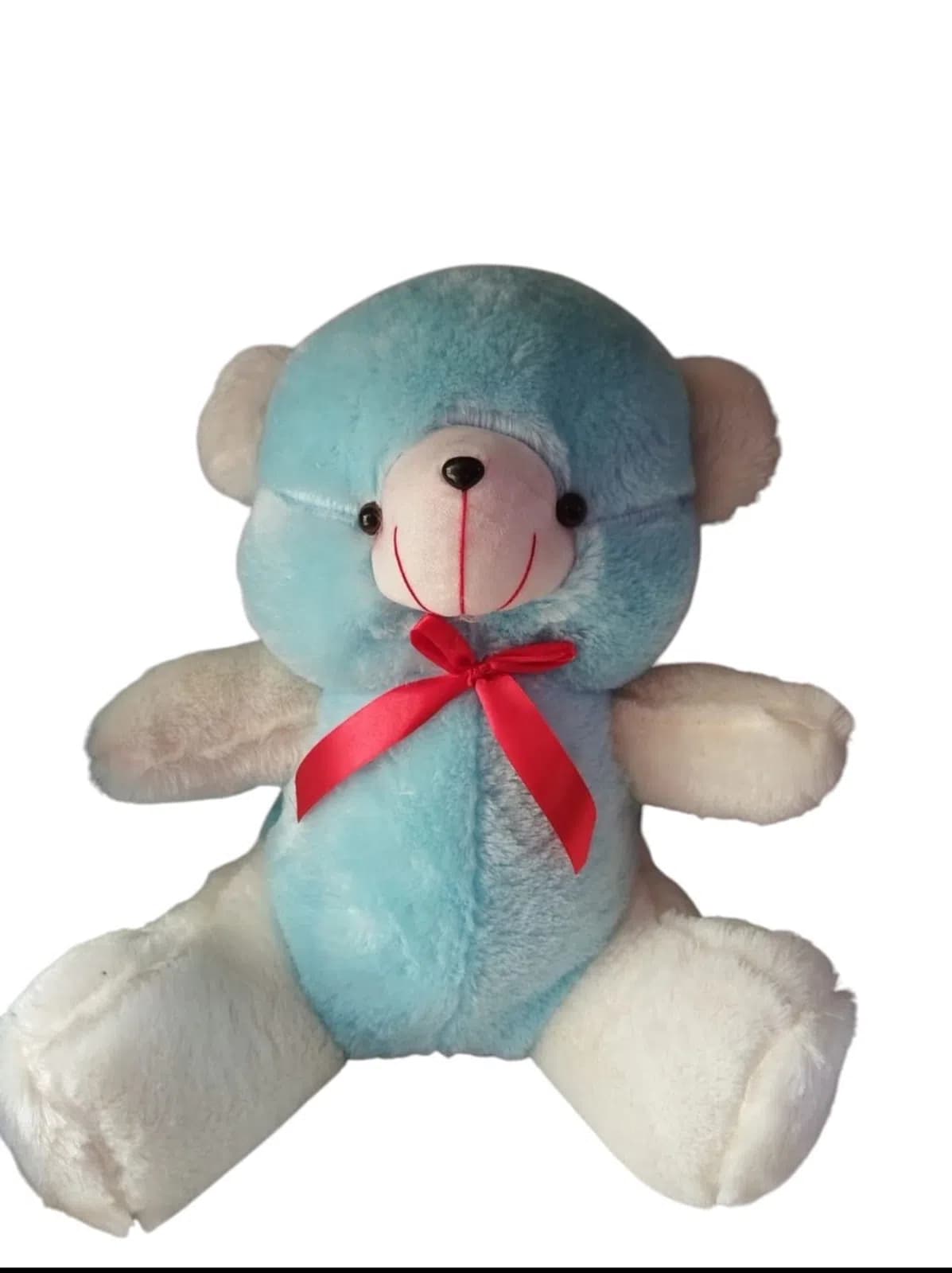 Yumşaq oyuncaq ayı Teddy, ağ/mavi, 40 sm