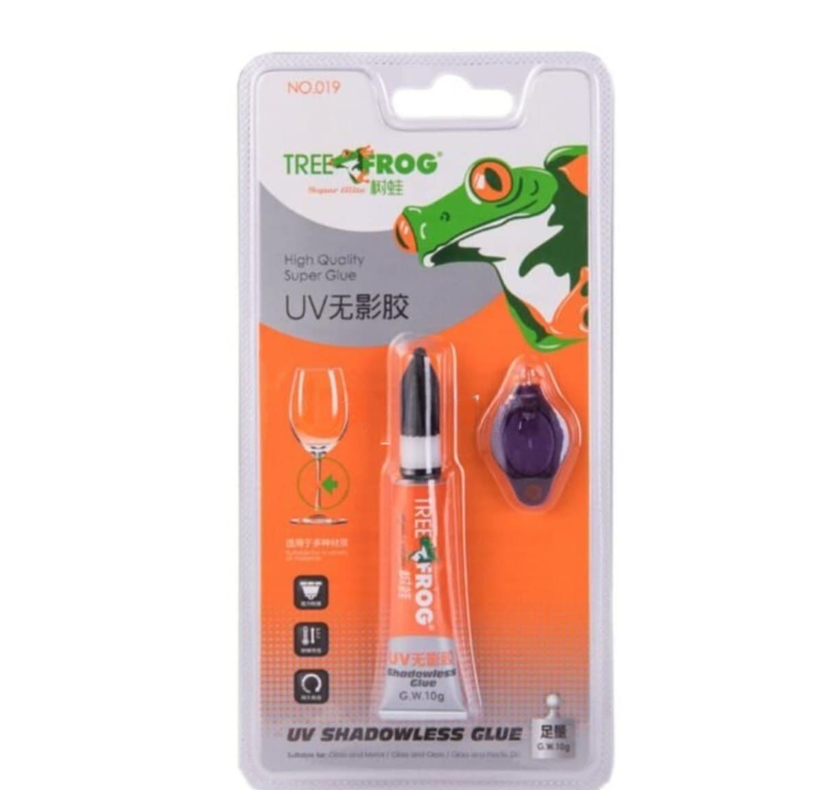 Yapışqan Tree Frog No.019 UV şüşə üçün 10 qram