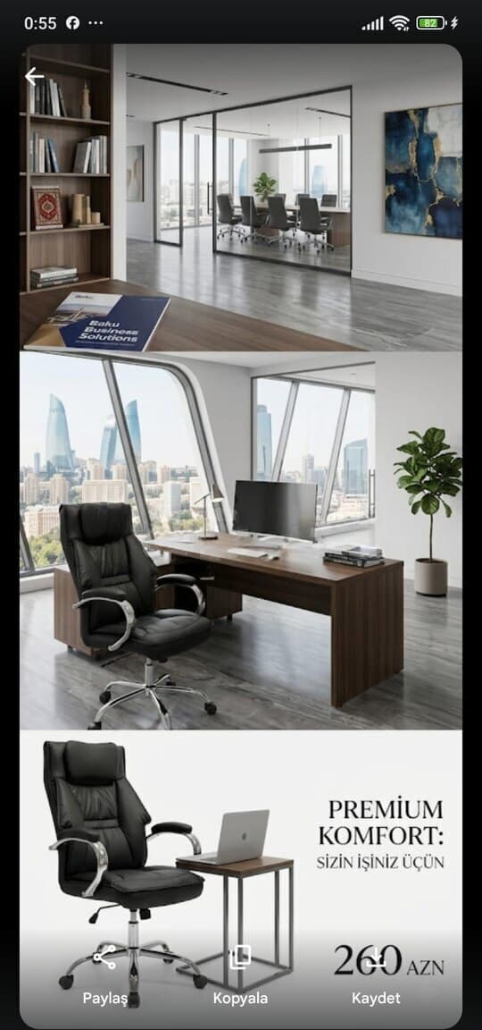 Qarışıq rəng, Ofis üçün kreslo