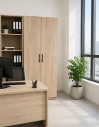 Ofis dolabı İki qapılı, Qəhvəyi rəng — şəkil 2