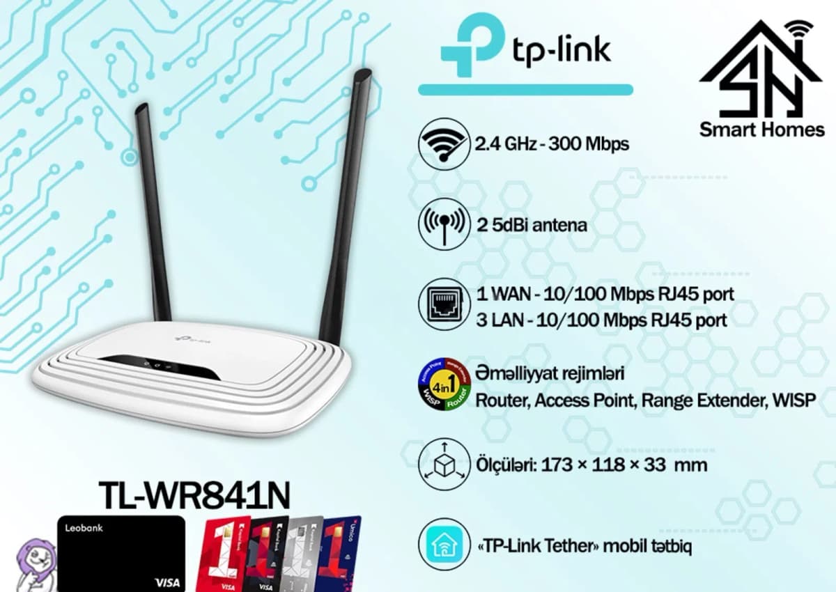 Router TP-Link N300 TL-WR841N