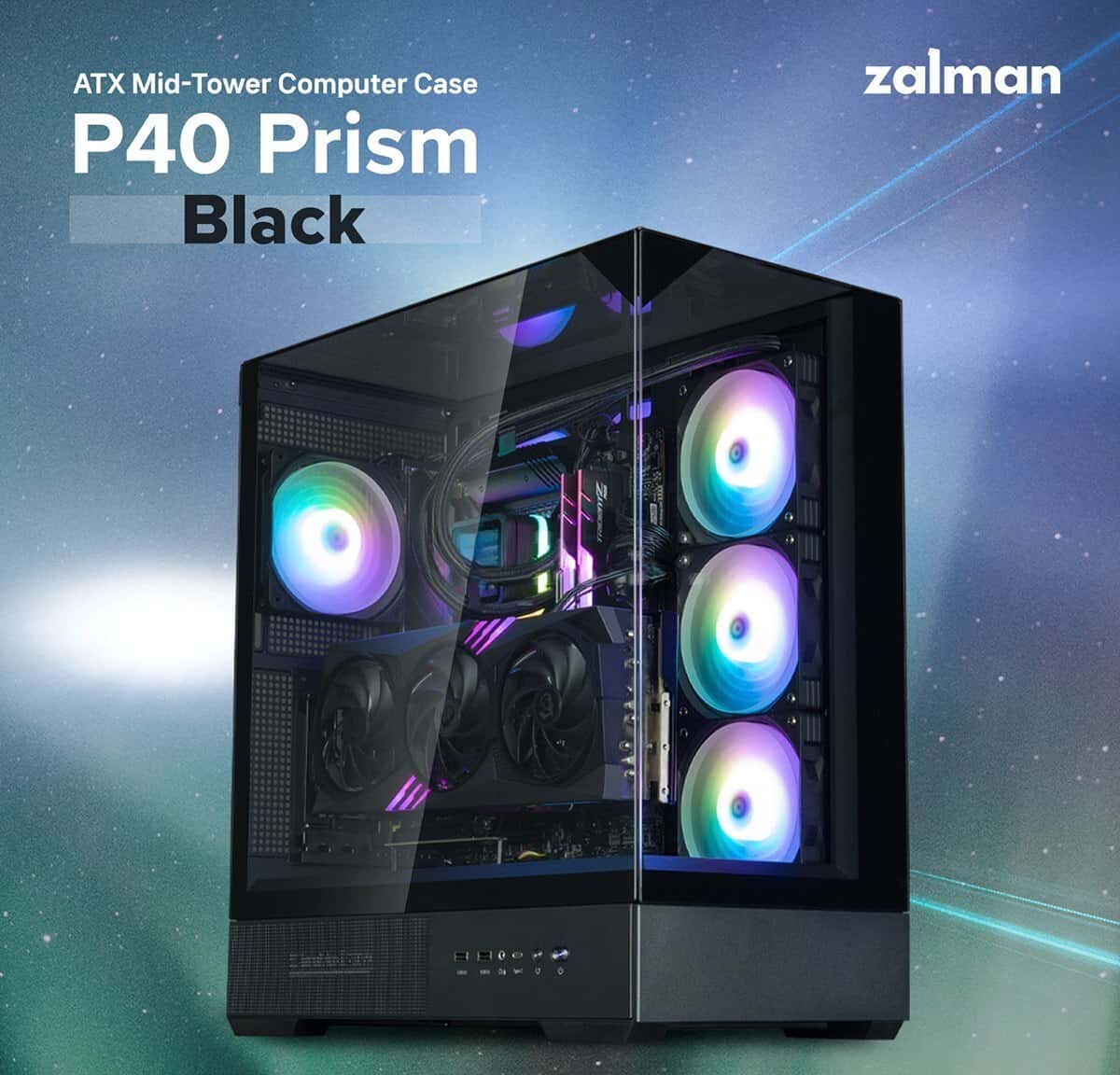 Gaming case Zalman P40 Prism Black - Tenderyard