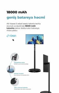 Stand By Me 22.1" Android Smart Monitor (HSD-P215ZJ-MP64B) — şəkil 3