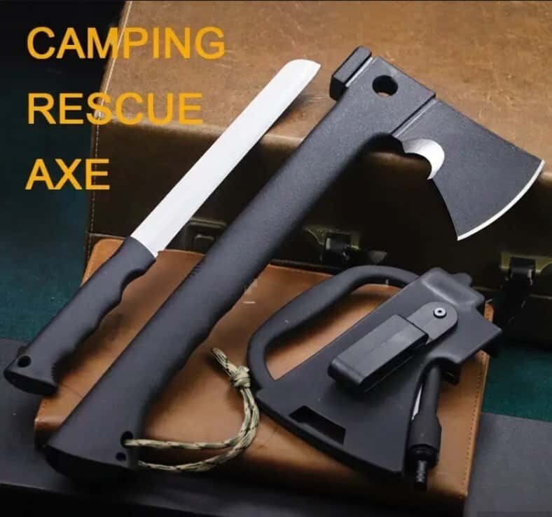 Camping axe set, stainless metal - Tenderyard
