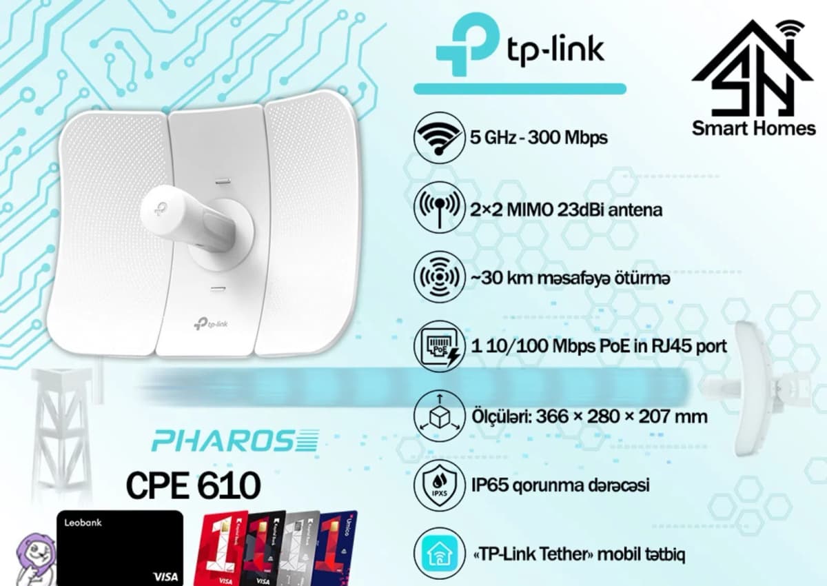 Giriş nöqtəsi TP-Link CPE610 Outdoor Access Point