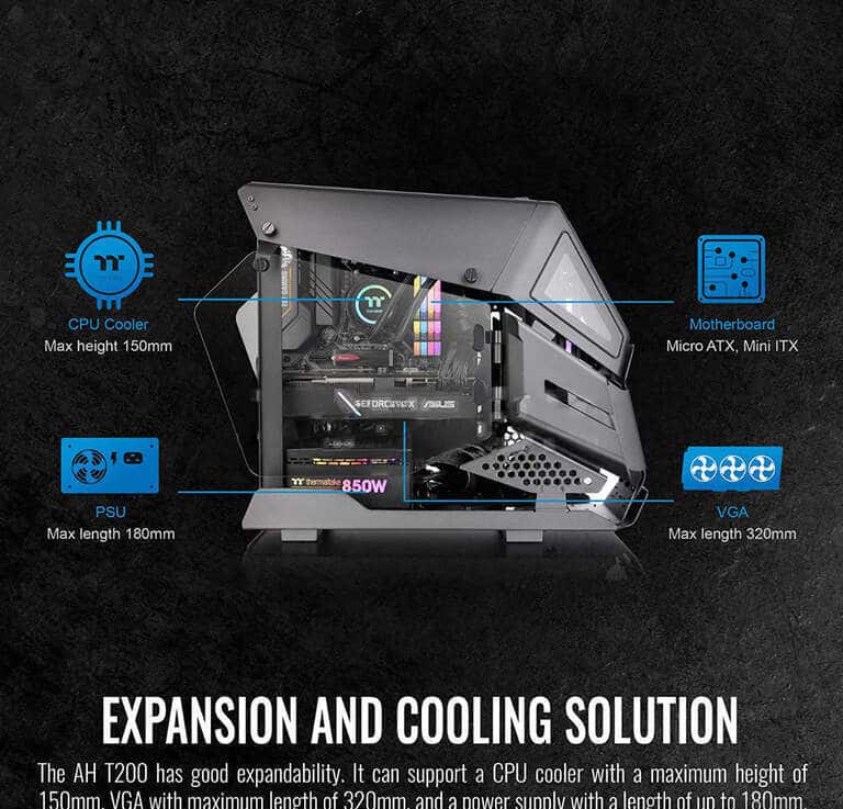 Computer case Thermaltake AH T200 Micro - Tenderyard