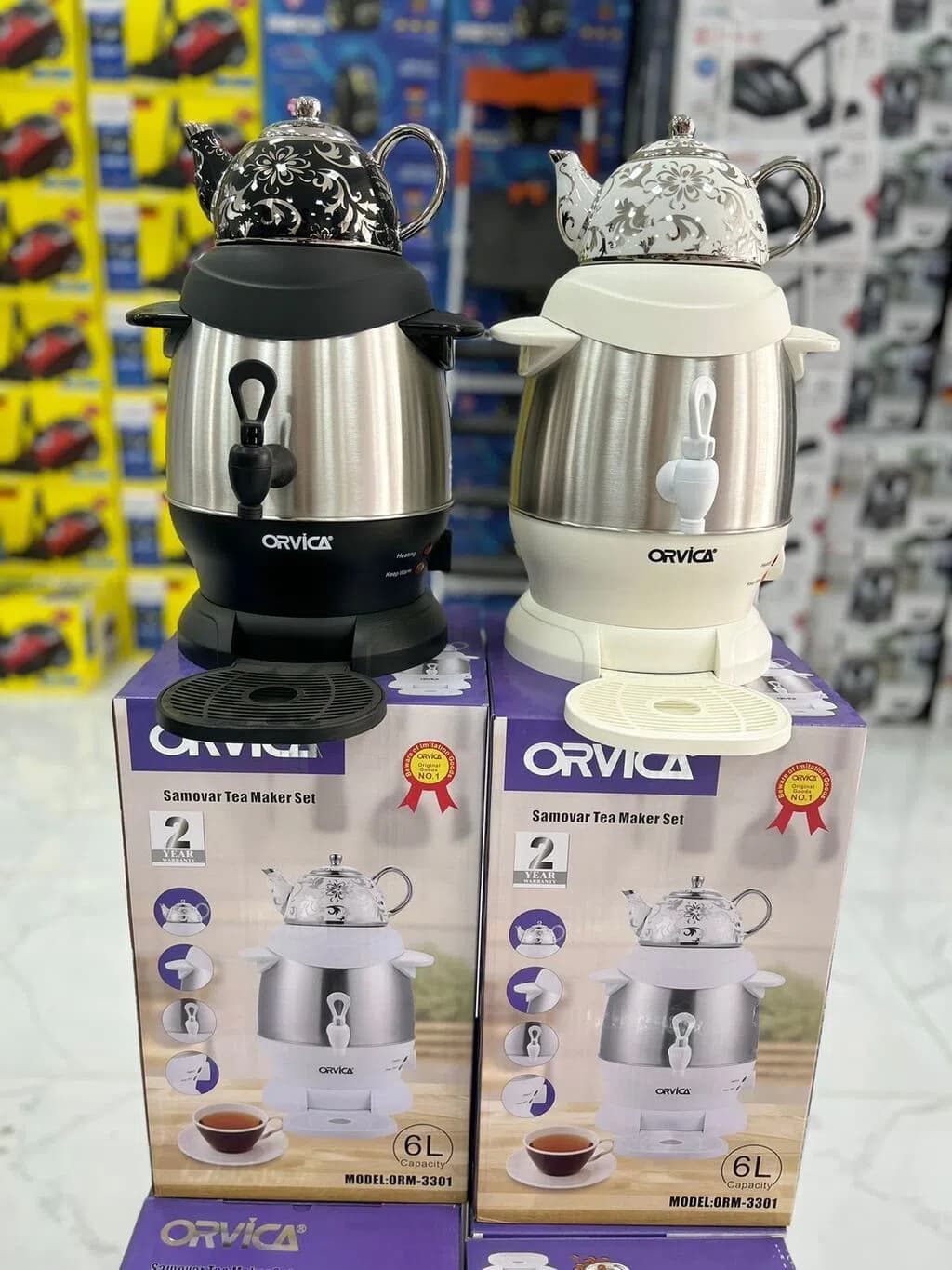 Samovar Paslanmayan polad material