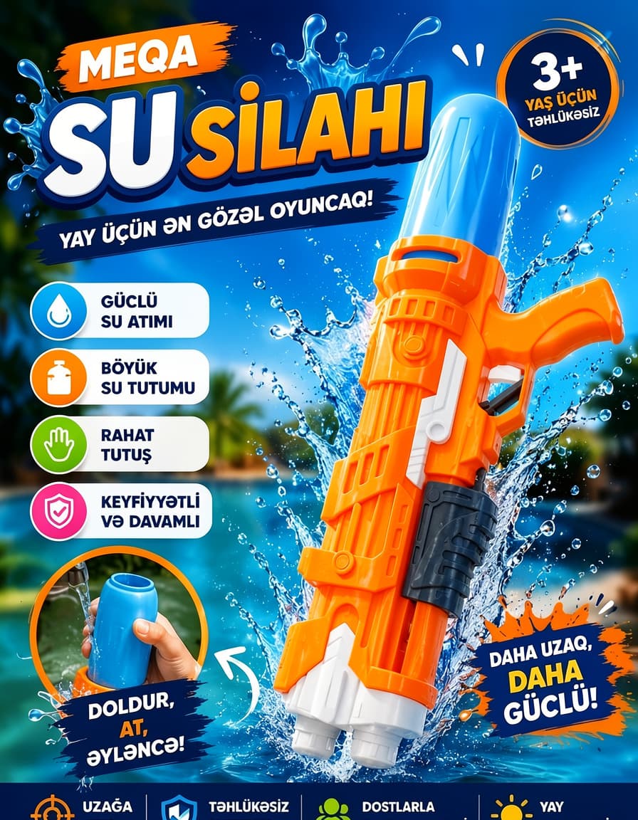 Uşaqlar üçün Su Atan Tapançalar
