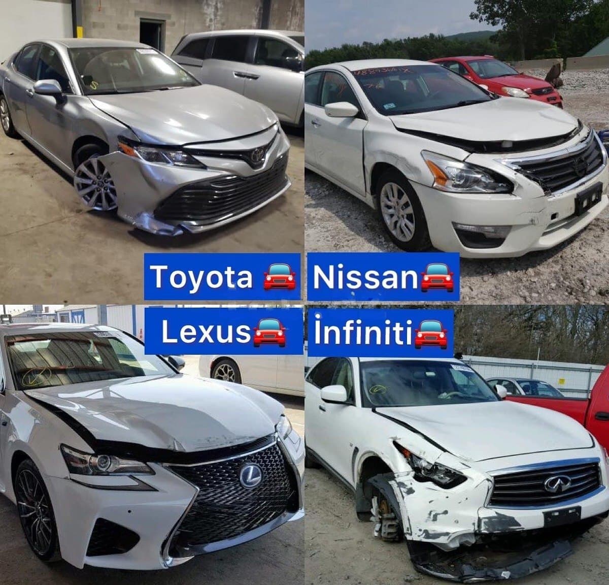Ehtiyat hissələri Lexus, Infiniti, Toyota, Nissan