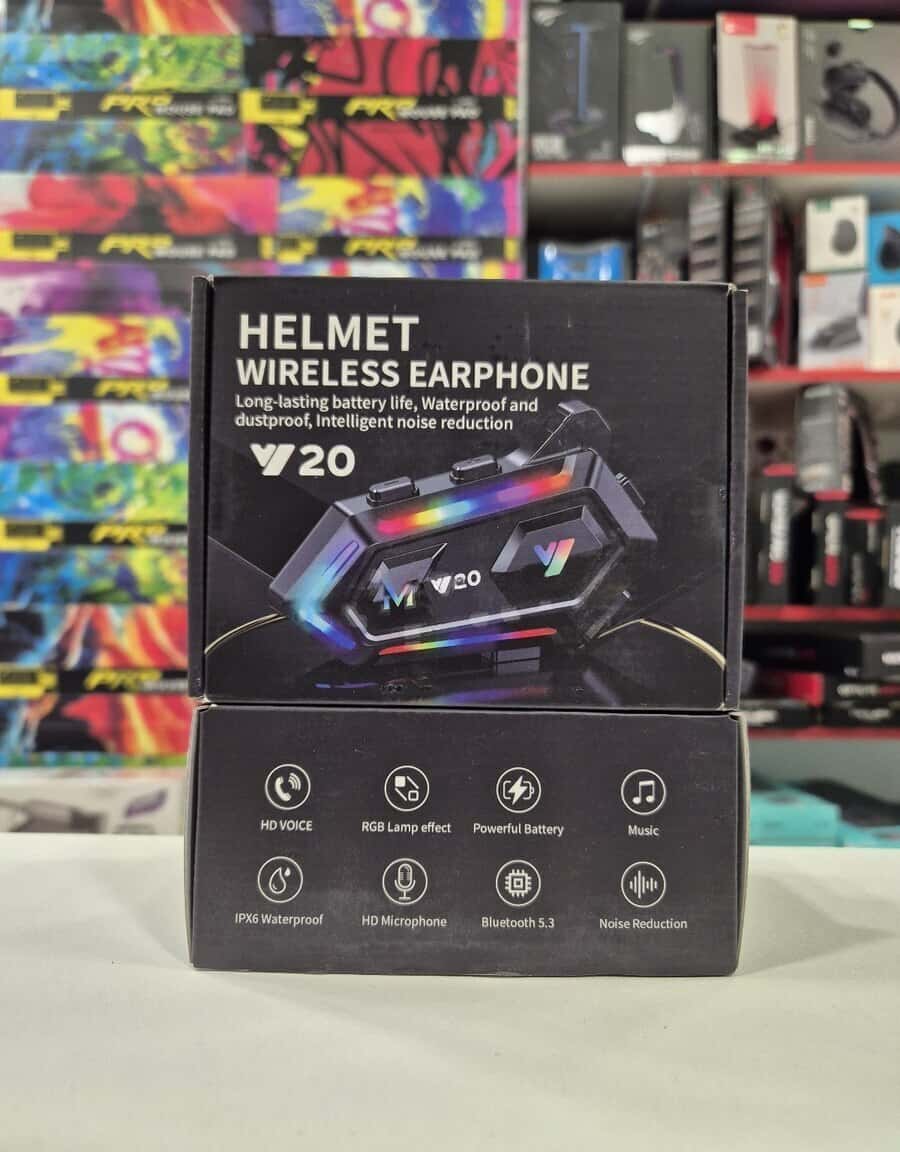 V20 Motosiklet üçün Bluetooth İnterkom Qulaqlıq - Tenderyard