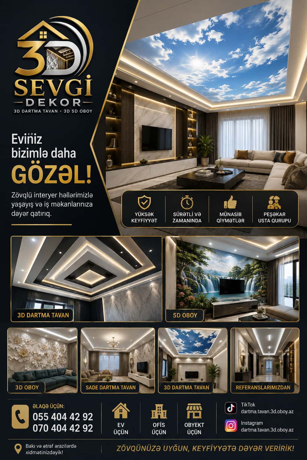 3D Stretch Ceiling and 3D Wallpaper Service - Tenderyard