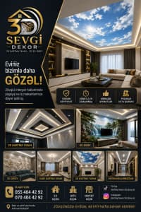 3D Dartma Tavan və 3D Oboy Xidməti — şəkil 1