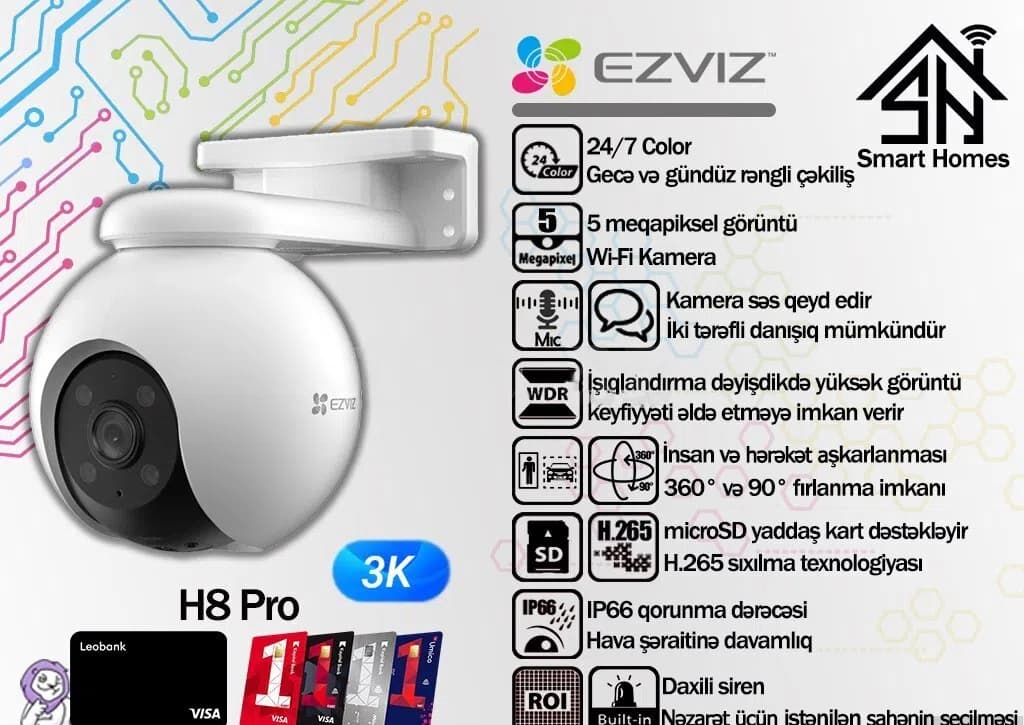 Wi-Fi kamera Ezviz CS-H8 3K