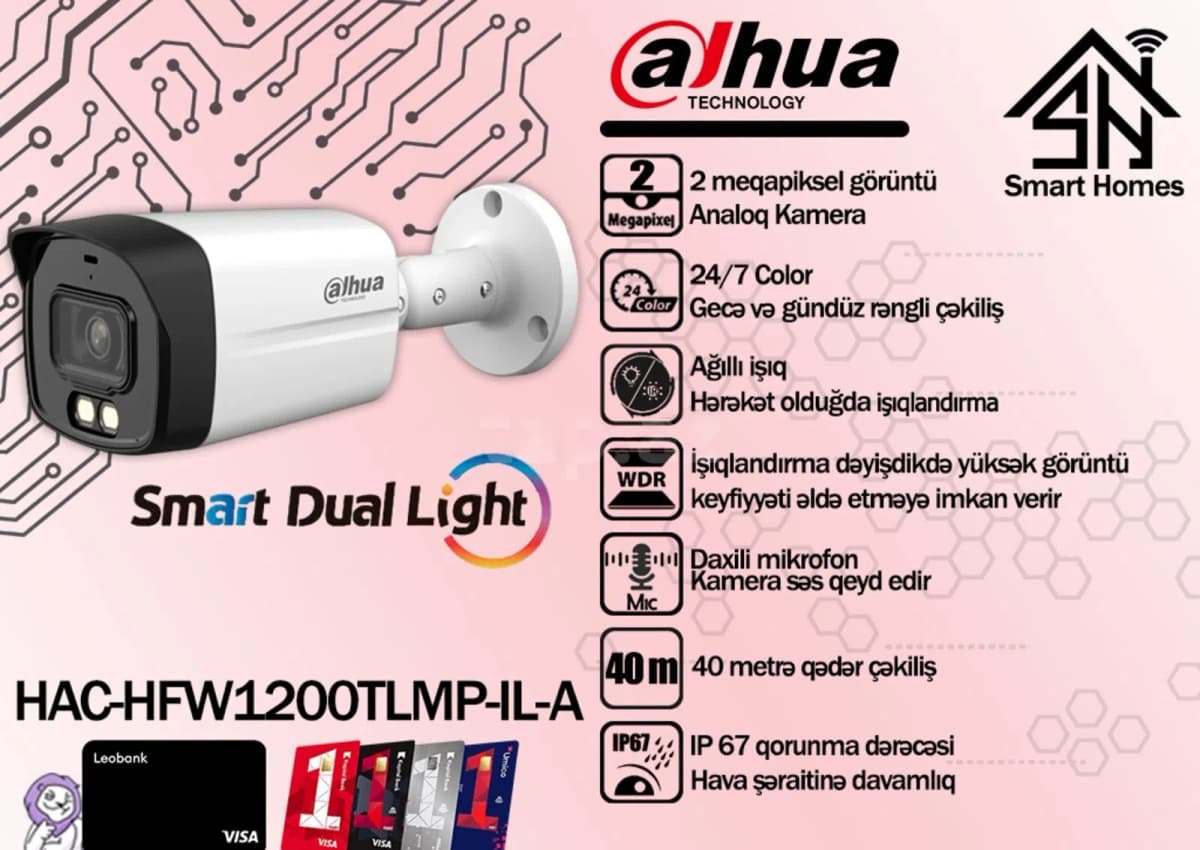 Müşahidə kamerası Dahua HAC-HFW1200TLMP-IL-A 2MP