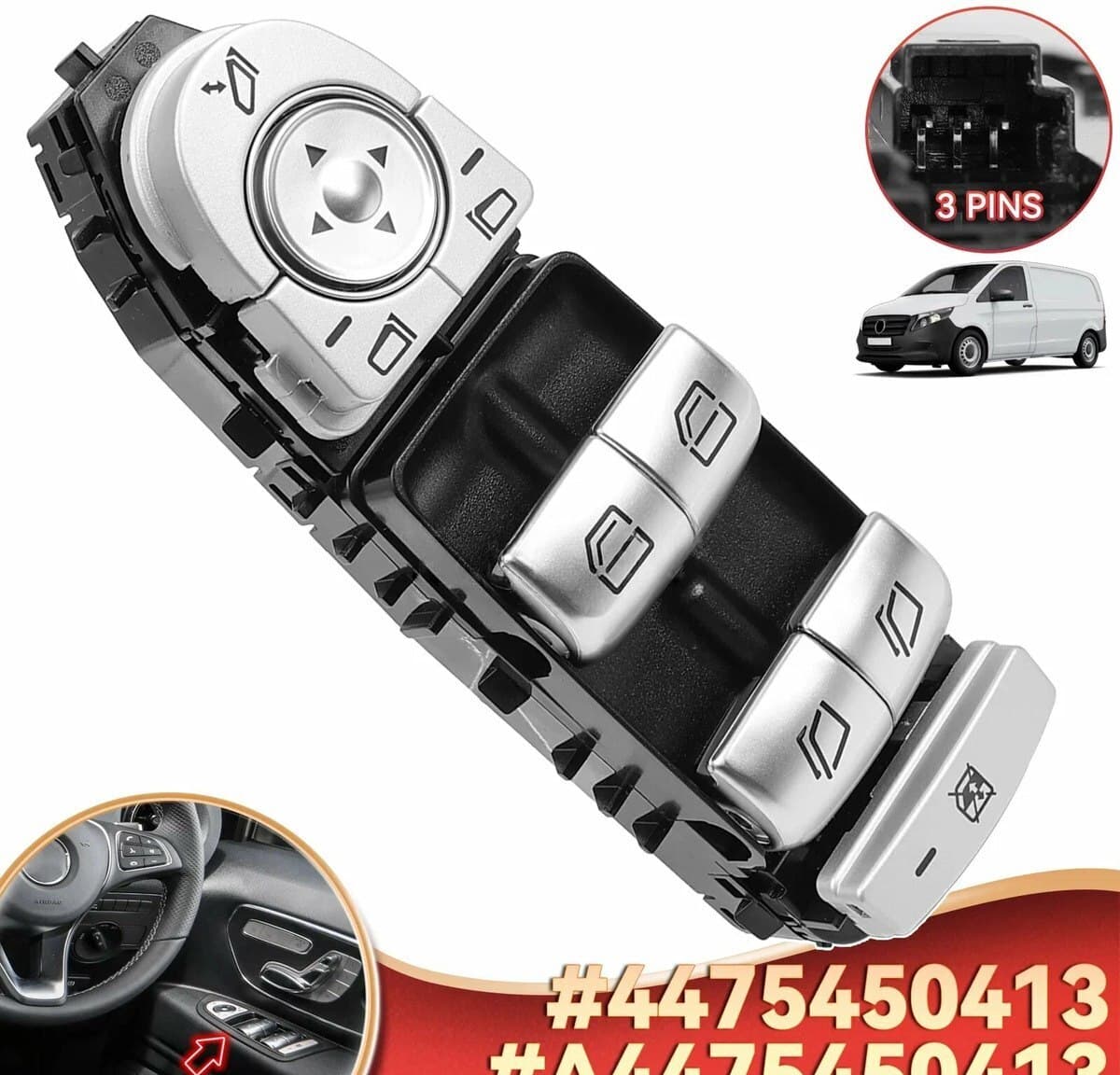 Şüşəqaldırıcı düymə Mercedes-Benz W447