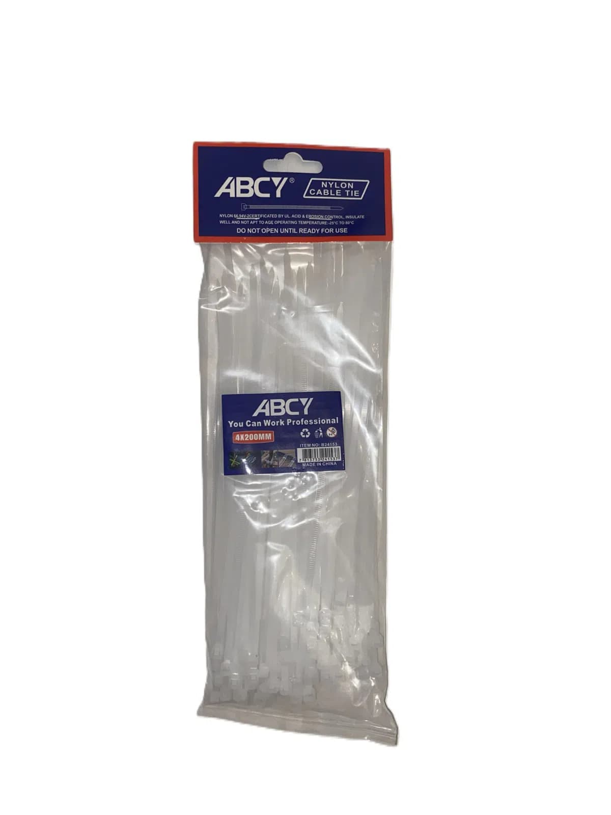 ABCY B24153 Neylon Kabel Xamıtı 4x200 mm, 100 ədəd