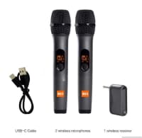 Simsiz mikrofon dəsti M23 UHF Karaoke — şəkil 4