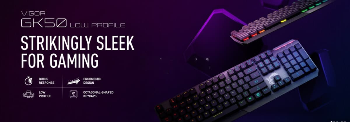 Mexaniki klaviatura MSI Vigor GK50 Low Profile