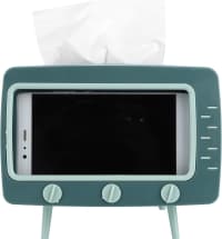 Retro TV dizaynlı salfet qutusu və telefon stendi — şəkil 2