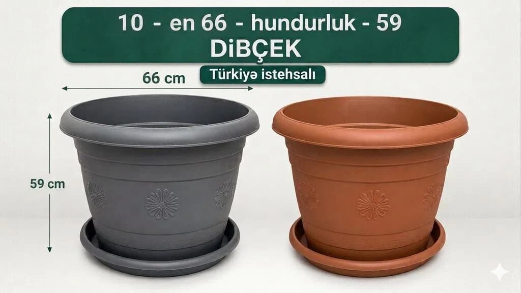 Türkiyə İstehsalı Dekorativ Gül Dibçəyi