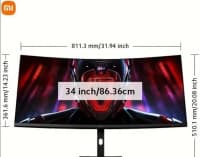 Xiaomi Curved Gaming Monitor G34WQi 34 düym — şəkil 4