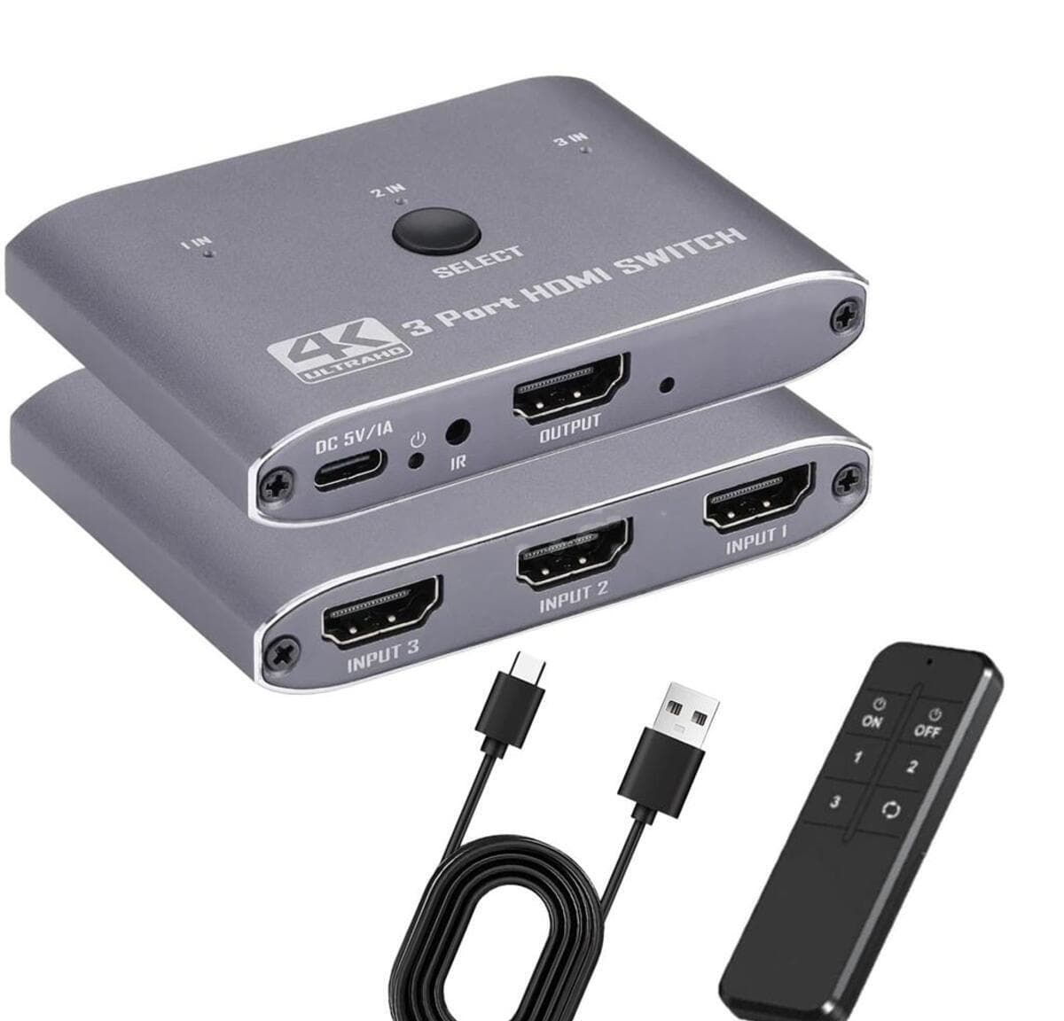HDMI Switcher Orico HD-3H-GY-BP 3-in-1-out 4K@60Hz