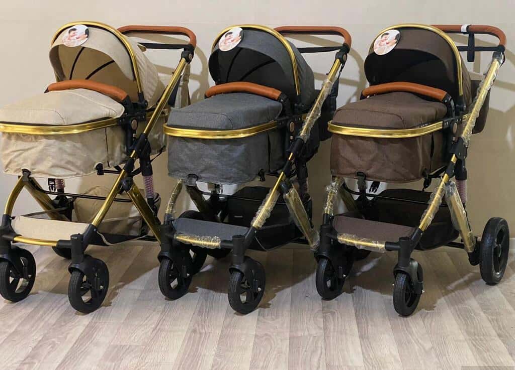 Unisex baby stroller, Black color - Tenderyard