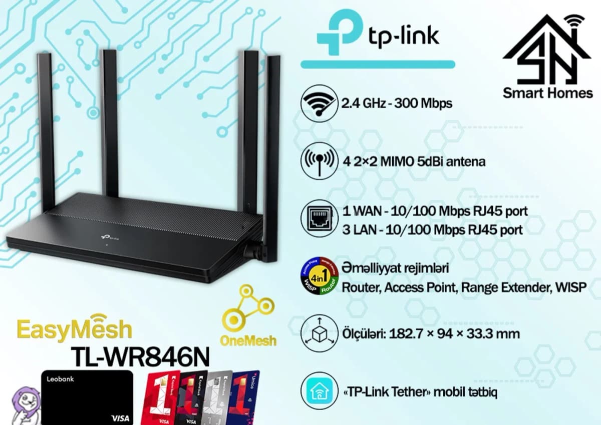 Router TP-Link TL-WR846N 300 Mbps