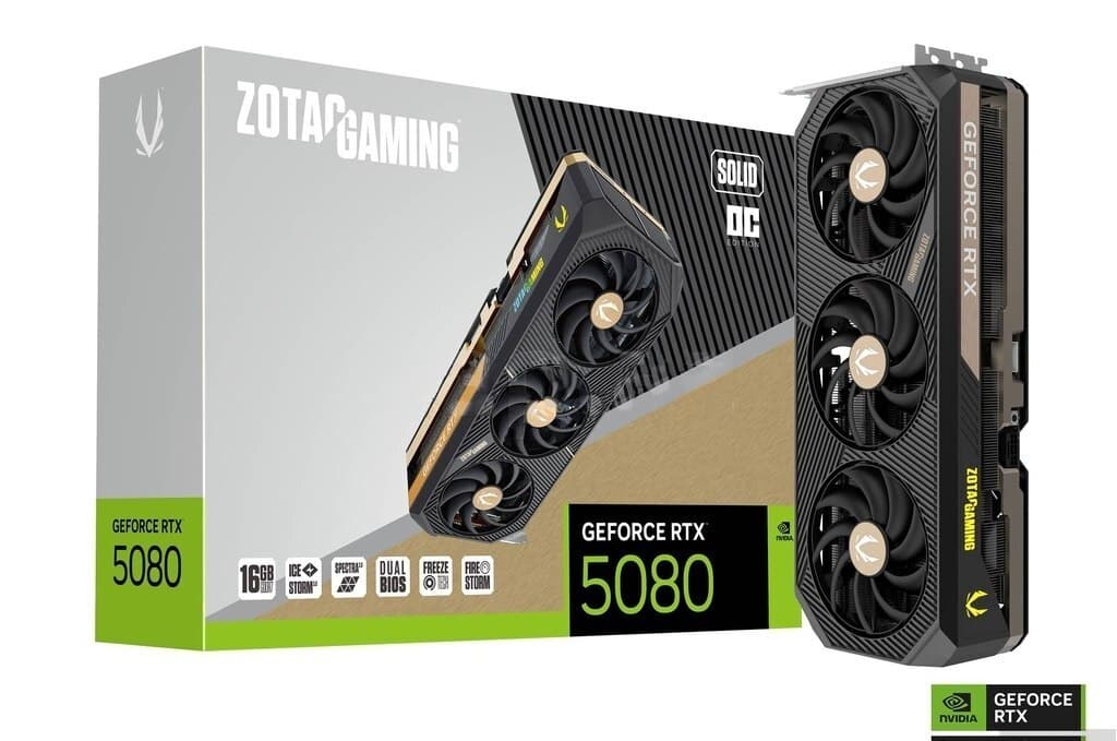 Video kart Zotac RTX 5080 Solid OC 16GB GDDR7 256-bit