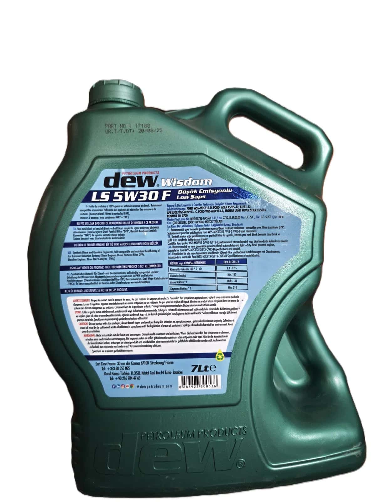Dew Wisdom LS F 5W-30 Sintetik Motor Yağı 7L - Tenderyard