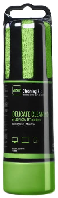 Ekran təmizləyici dəst 2E-SK150GR 150ml + parça Green — şəkil 2