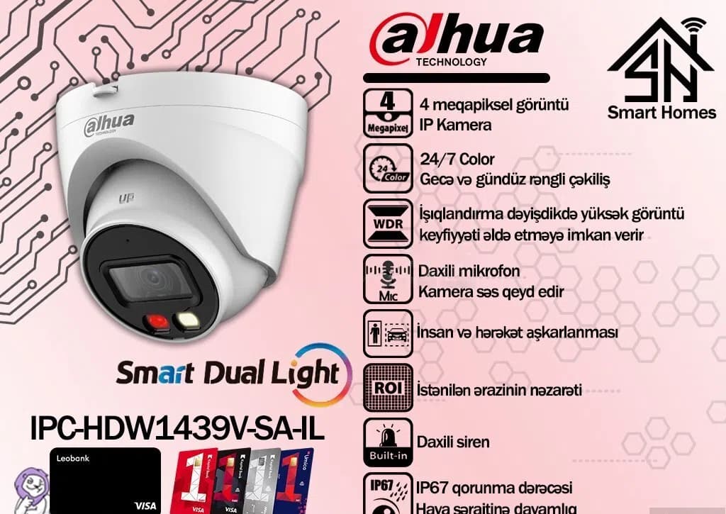 IP videomüşahidə kamerası Dahua 4MP