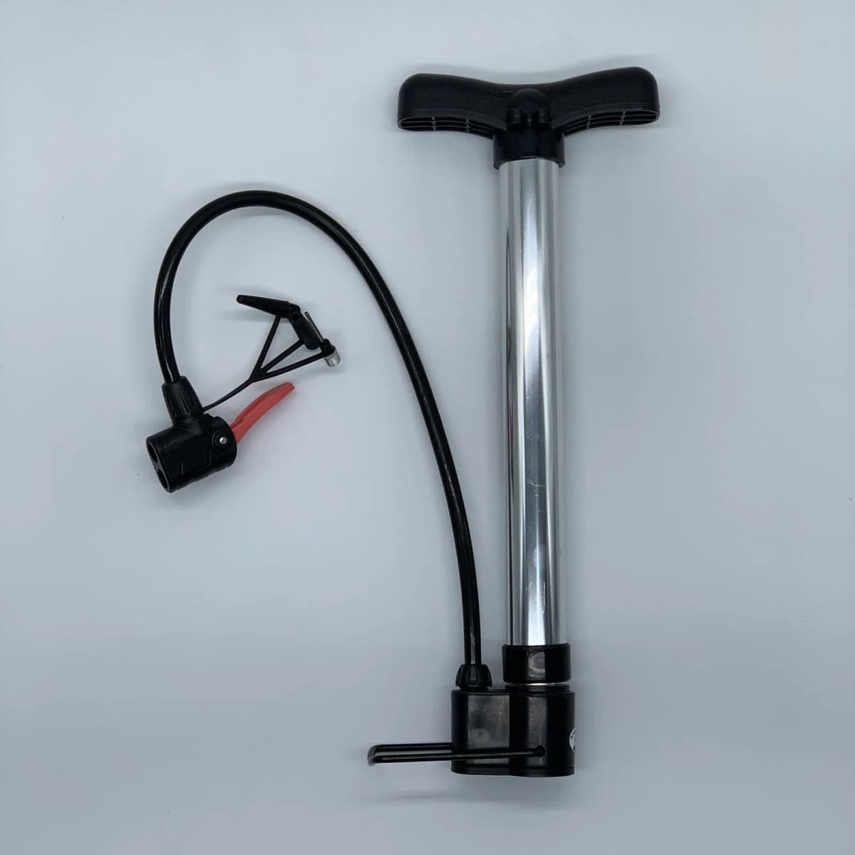 Velosiped nasosu əl üçün, qara-qırmızı, 32 sm