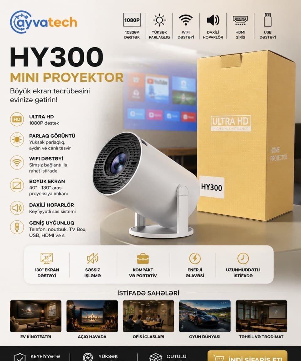 Proyektor HY300 Mini Smart
