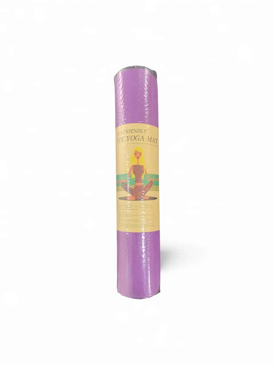 Eco-friendly yoga mat 183x61 cm, 0.6 mm, lilac - Tenderyard