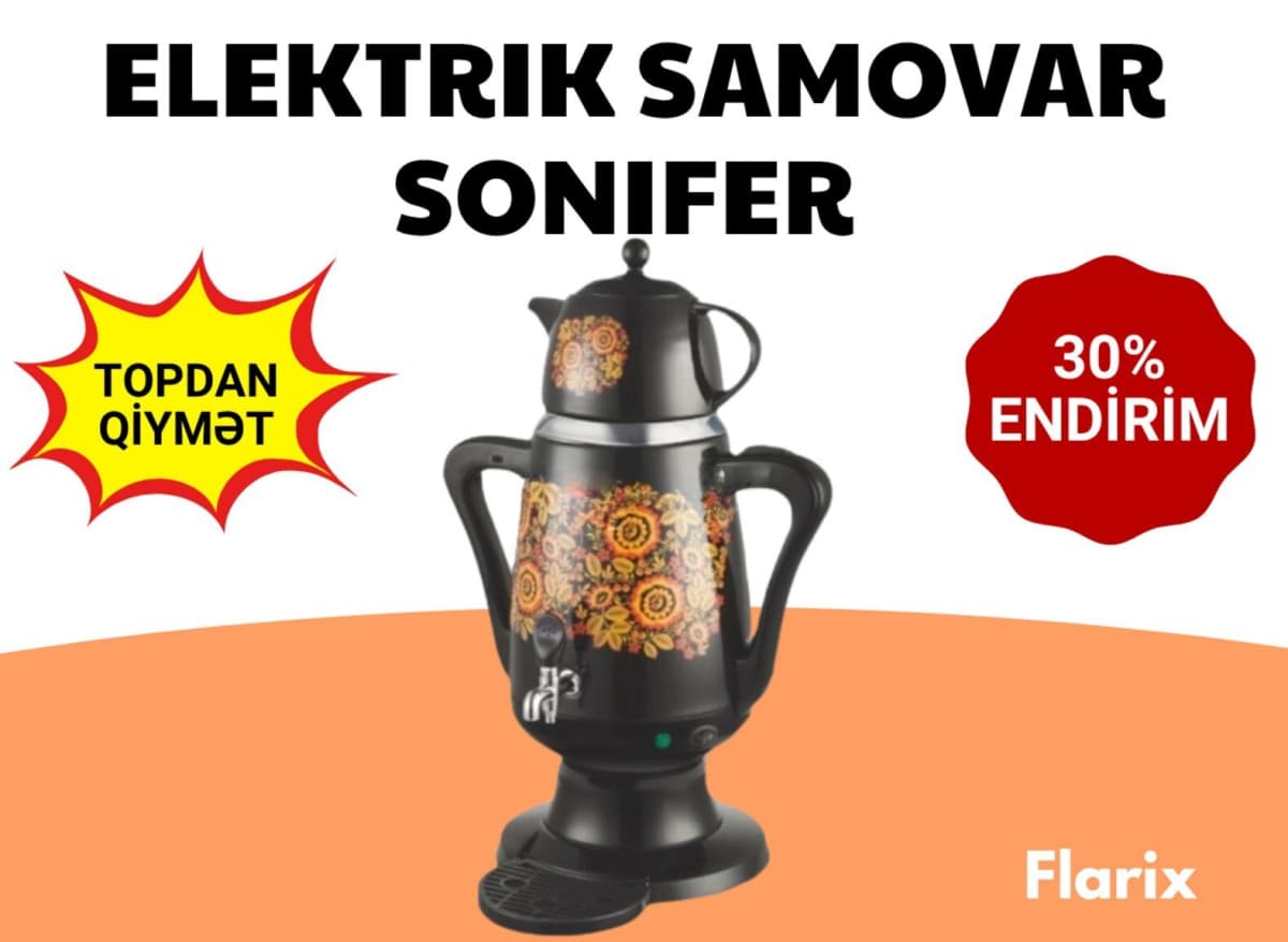 Samovar Paslanmayan polad material