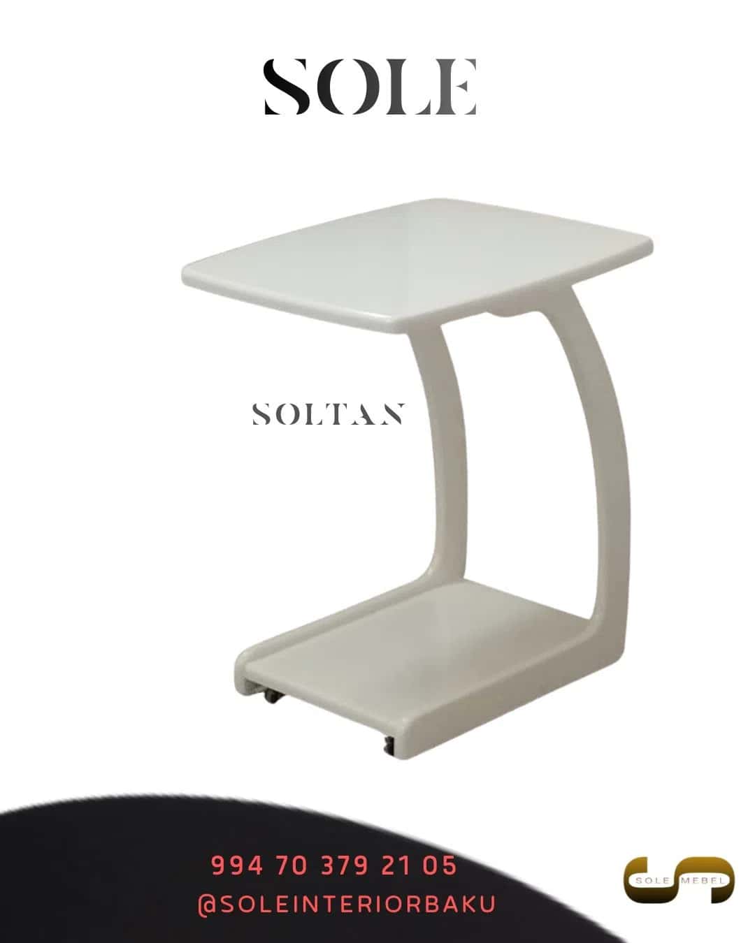 Coffee table White color, Regular - Tenderyard
