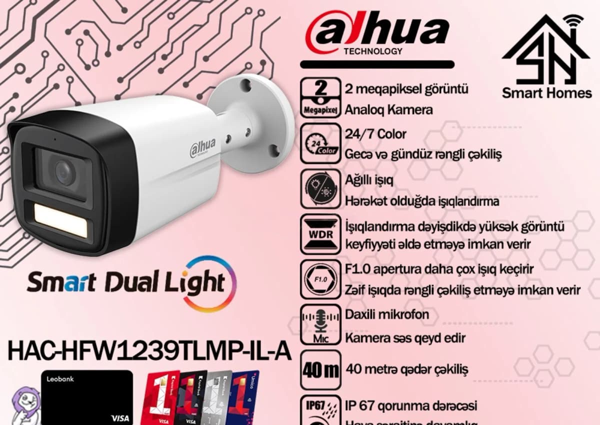 Dahua 2MP analoq kamera HAC-HFW1239TLMP-IL-A