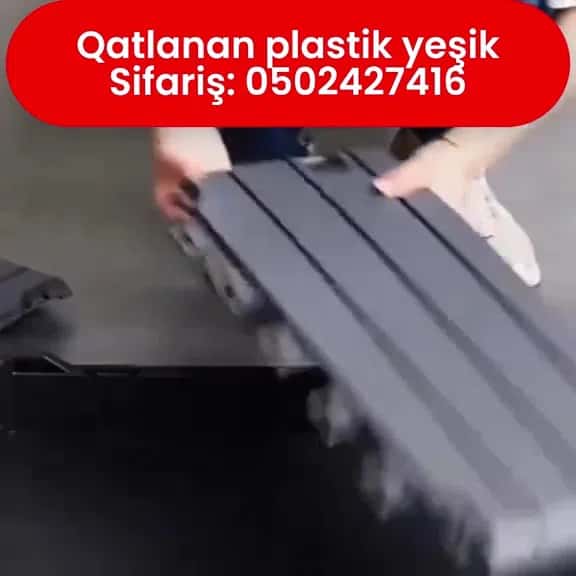 Saxlama və daşınma üçün qatlanan plastik yeşik - Tenderyard