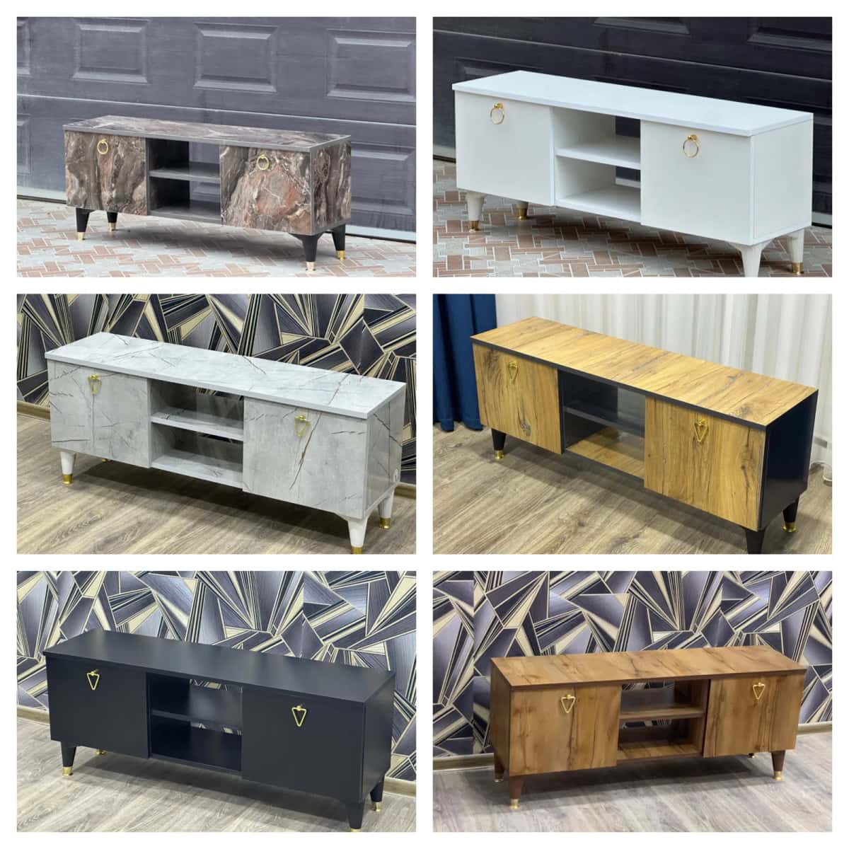 Mixed color TV stand - Tenderyard