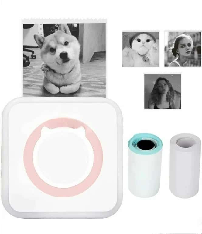 Mini Bluetooth printer, ağ-qara çap - Tenderyard
