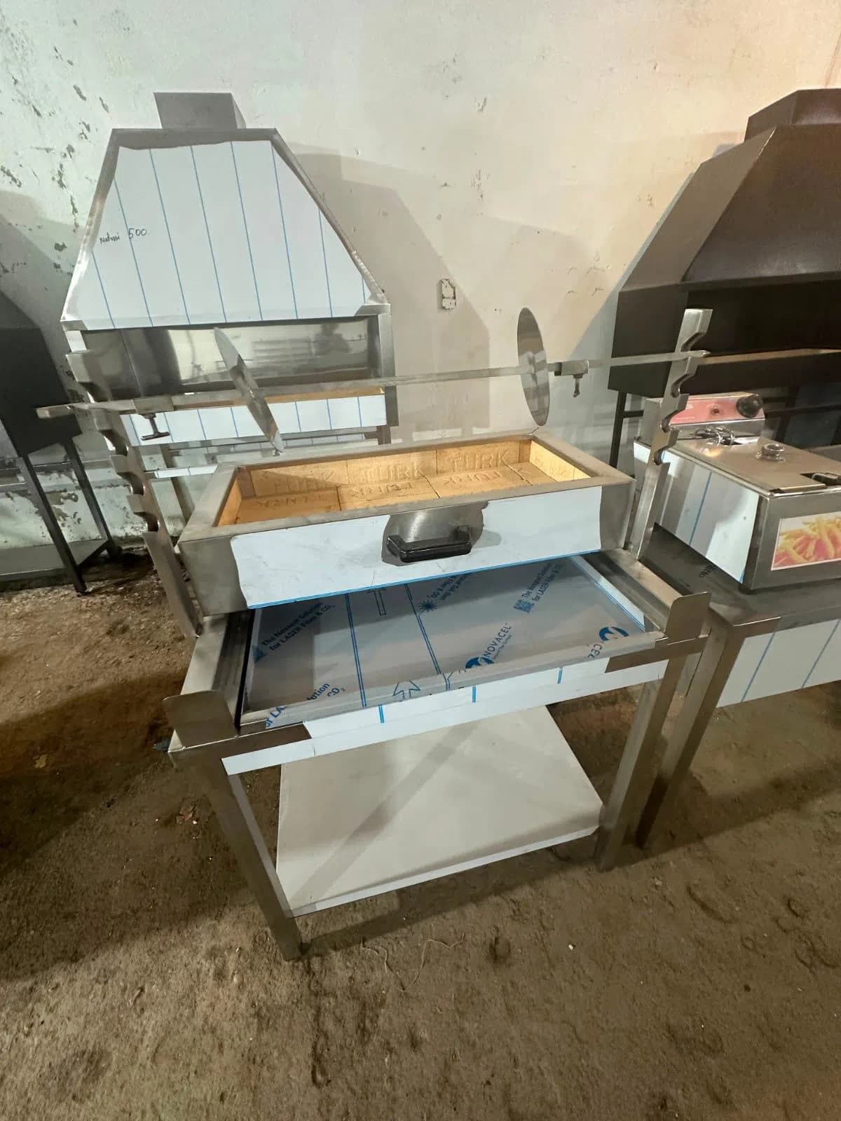 Peşəkar paslanmaz poladdan rotisserie manqal aparatı
