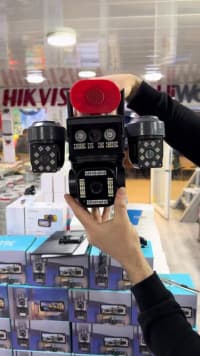 4 linzalı solar panel müşahidə kamerası 360° panoramik — şəkil 8