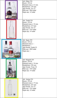 Limonad, pivə, araq üçün şüşə butulkalar — şəkil 1