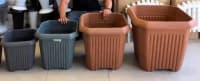 Plastik kvadrat dibçəklər — şəkil 4