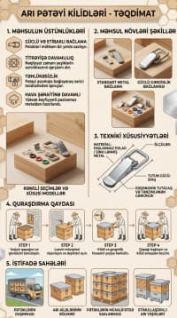 Arı pətəyi üçün metal kilid — şəkil 3