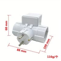 German Standard to Three-Prong Adapter Plug Socket, 16A 250V — şəkil 4